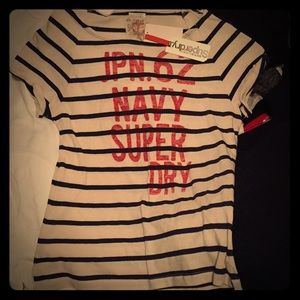 Superdry Navy Striped T-shirt